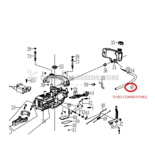 TUBO COMBUSTIBLE CORTACESPED GOODYEAR GY46LM