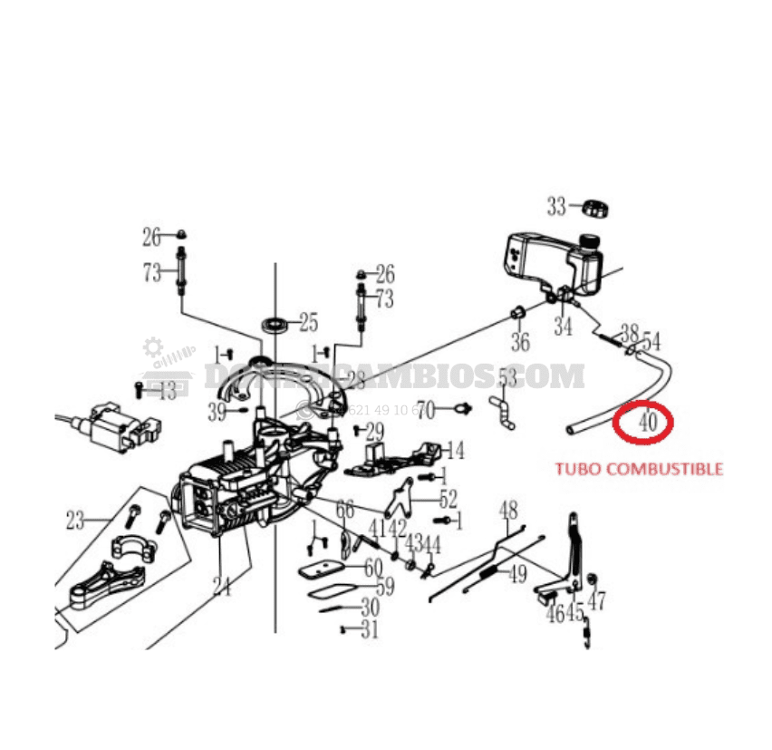 TUBO COMBUSTIBLE CORTACESPED GOODYEAR GY46LM