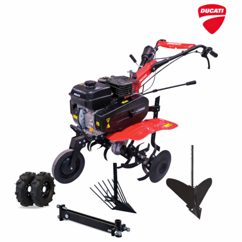 Motoazada Gasolina Ducati DTL7000 7,0 HP con Arranca patatas, aporcador y Soporte