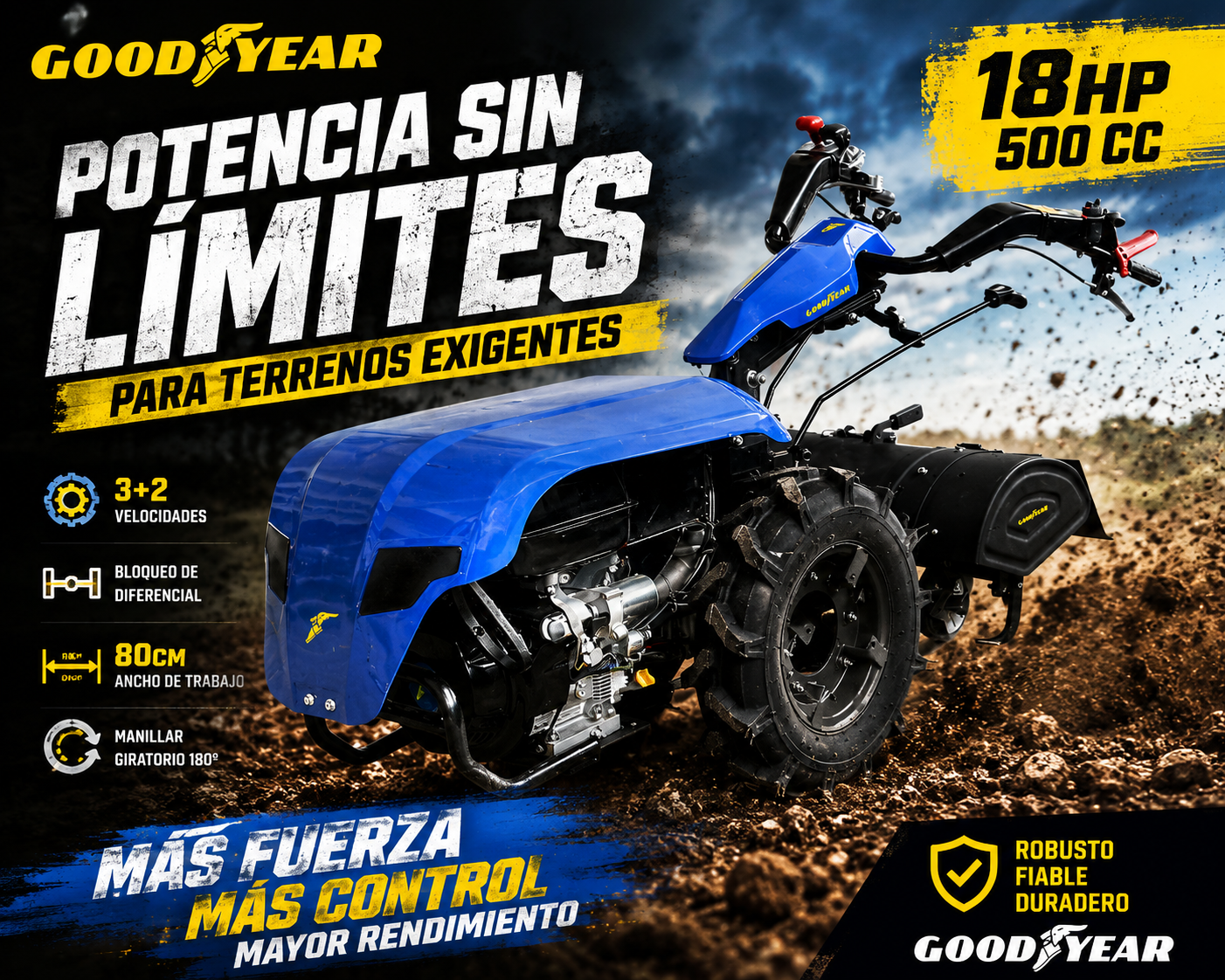 MOTOCULTOR GOODYEAR GY18RTE